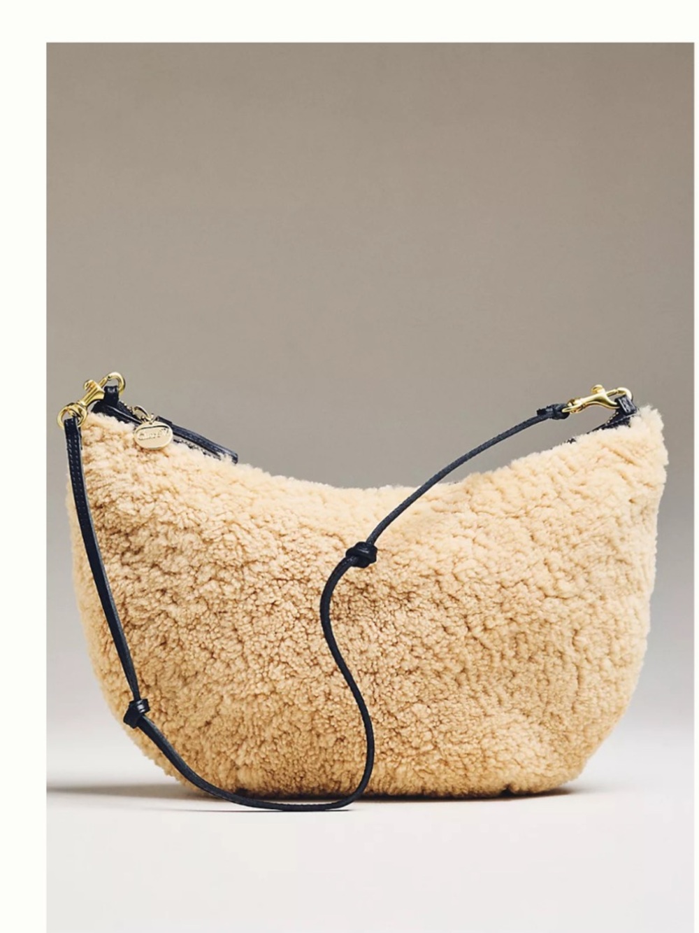 Clare V. Lune Shearling leather Bag NWT